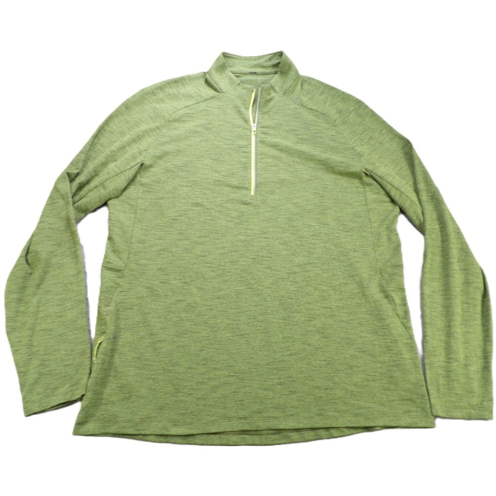 Lululemon Metal Vent Tech 1/4 Zip Shirt Men XXL Green Heather Running Training